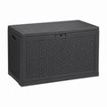 Garten-Aufbewahrungsbox Schwarz aus Polypropylen rechteckig 120 x 46 x 60 cm 270 L
