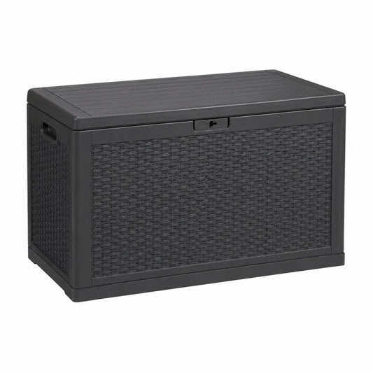 Garten-Aufbewahrungsbox Schwarz aus Polypropylen rechteckig 120 x 46 x 60 cm 270 L