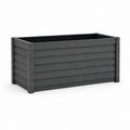 Hochbeet Pflanzkasten Anthrazit WPC rechteckig 100 x 50 x 50 cm