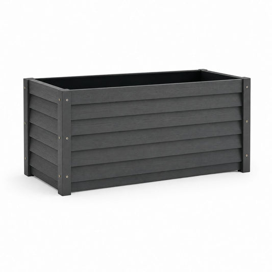 Hochbeet Pflanzkasten Anthrazit WPC rechteckig 100 x 50 x 50 cm