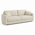 3-Sitzer Sofa Creme Polyester Rechteckig 220 x 95 x 85 cm