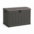 Garten-Aufbewahrungsbox Anthrazit aus Polypropylen in Rattanoptik 120 x 56 x 63 cm 300 L