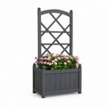 Pflanzkasten mit Rankgitter Anthrazit PP rechteckig 100 x 43 x 142 cm